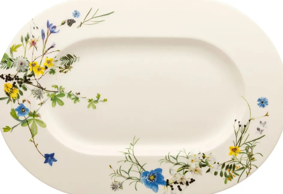 Best Rosenthal Brillance Serveringsfad 41x28,2 cm, Fleurs des Alpes