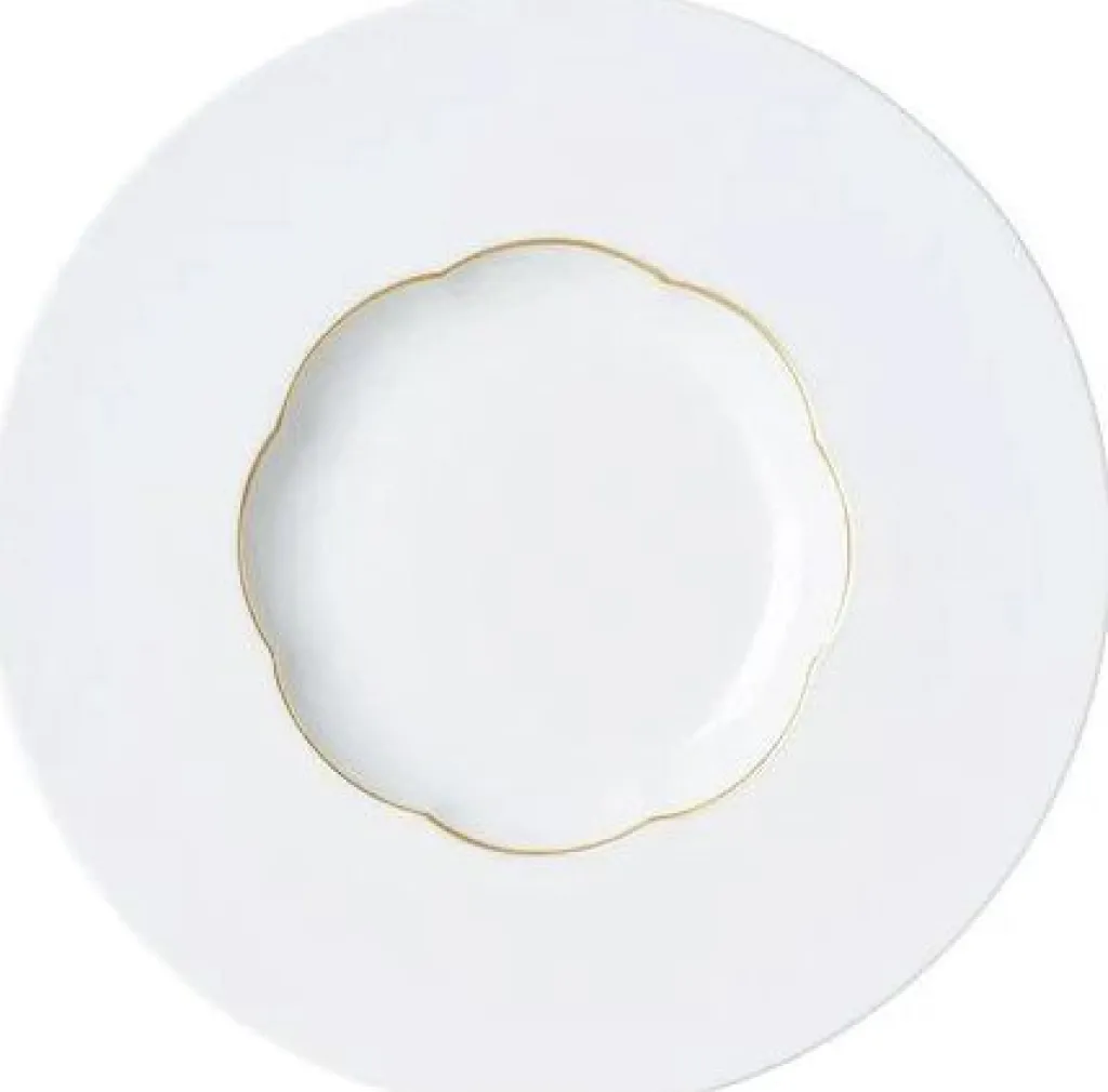 New Sonetto Oro Dyb Tallerken 26,1 cm, Hvid/Guld Dybe Tallerkener