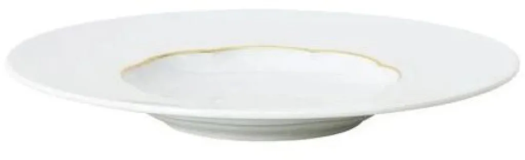 New Sonetto Oro Dyb Tallerken 26,1 cm, Hvid/Guld Dybe Tallerkener