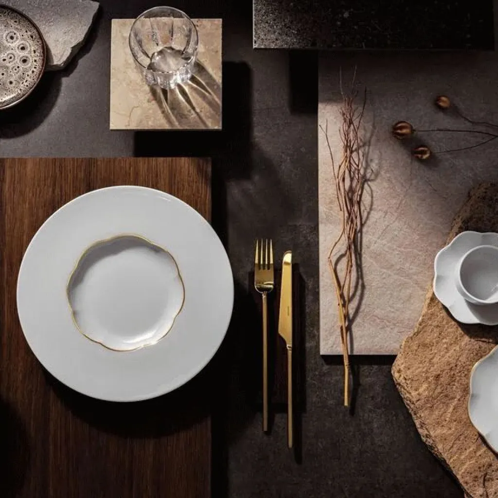 Rosenthal Middagstallerkener > Sonetto Oro Tallerken 30,1 cm, Hvid/Guld