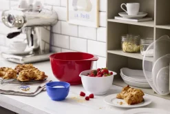 Outlet Rosti Margrethe Røreskålesæt m. Låg 6 Dele, Rød/Hvid/Blå