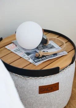 Hot SACKit Patio Serveringsbakke Ø51 cm, Stål/Teaktræ