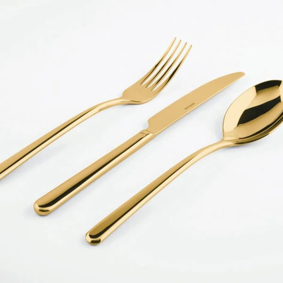 Clearance Sambonet Linear Bestiksæt , Guld