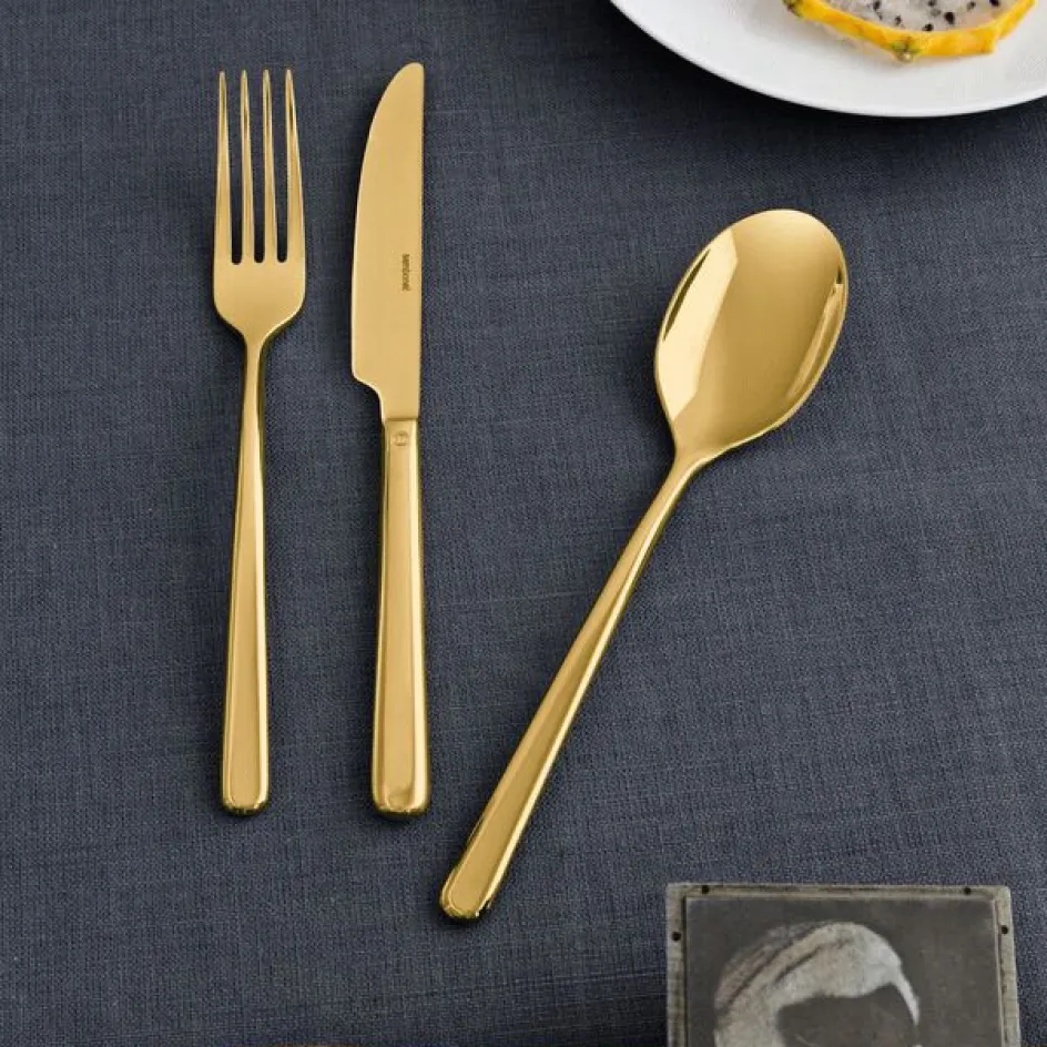 Clearance Sambonet Linear Bestiksæt , Guld