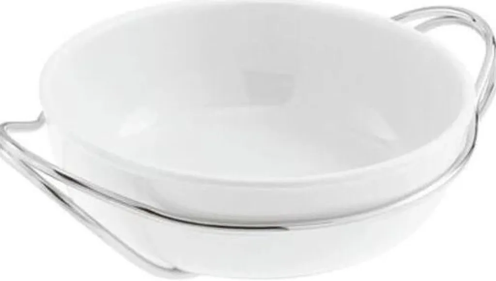 Sambonet Fade > New Living Spaghettifad m. Holder Ø32 cm, Hvid/Stål