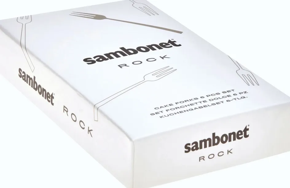 New Sambonet Rock Kagegaffel 6 stk, Rustfrit Stål