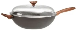 New Sambonet Rock 'N' Rose Wok m. Låg 32 cm, Sort