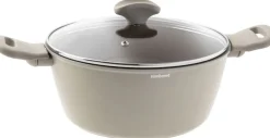 Outlet Silver Force Gryde m. Låg Ø24 cm/4,2 L, Beige/Grå Gryder Og Kasseroller
