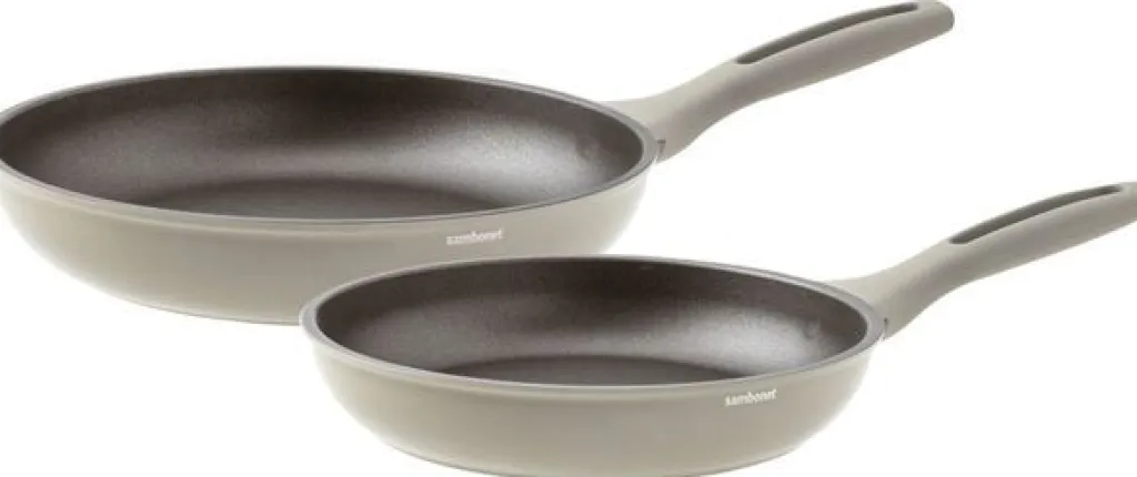 Best Silver Force Stegepandesæt 2 stk, Beige/Grå Pander