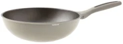 Outlet Sambonet Silver Force Wok 28 cm, Beige/Grå