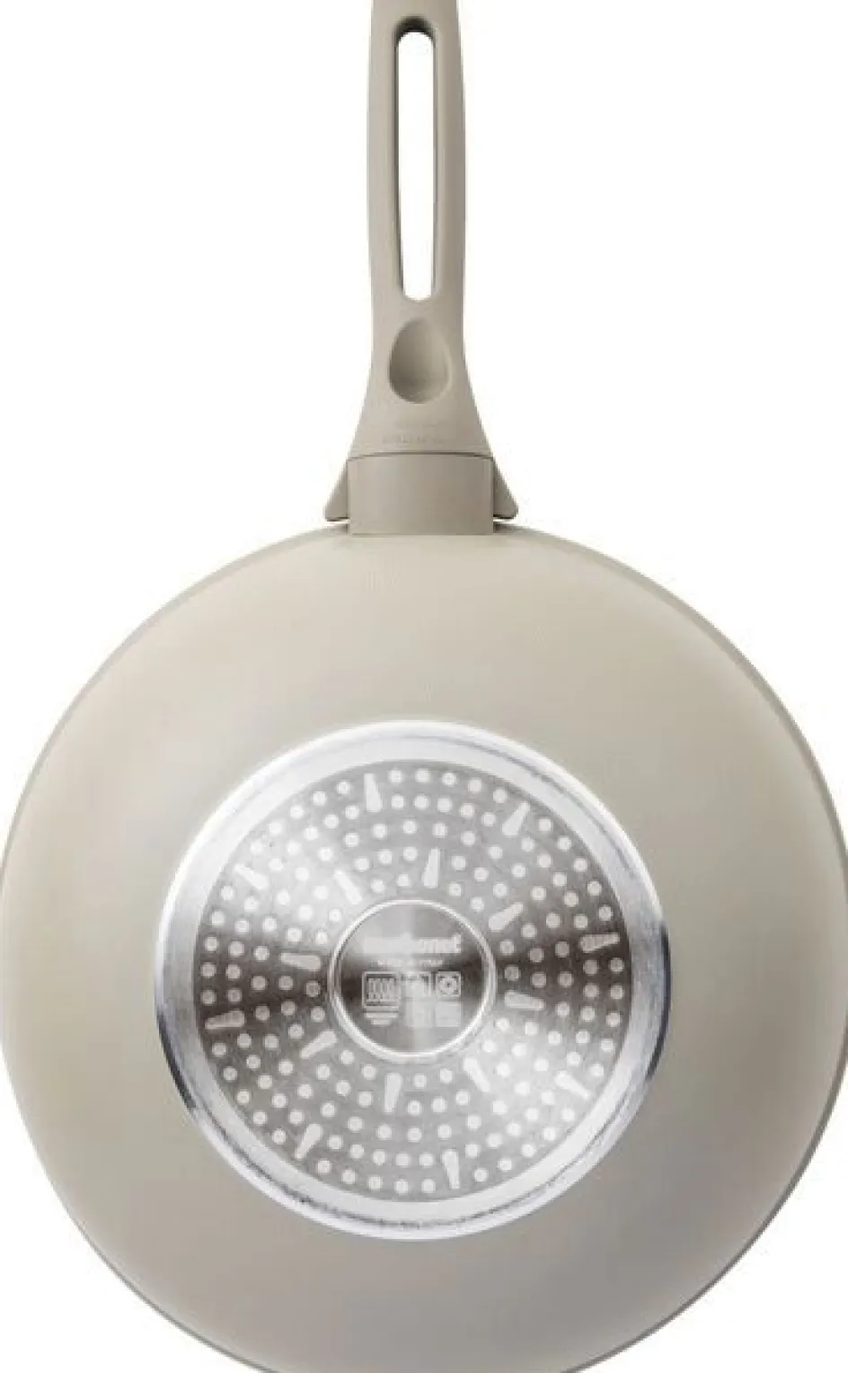 Outlet Sambonet Silver Force Wok 28 cm, Beige/Grå