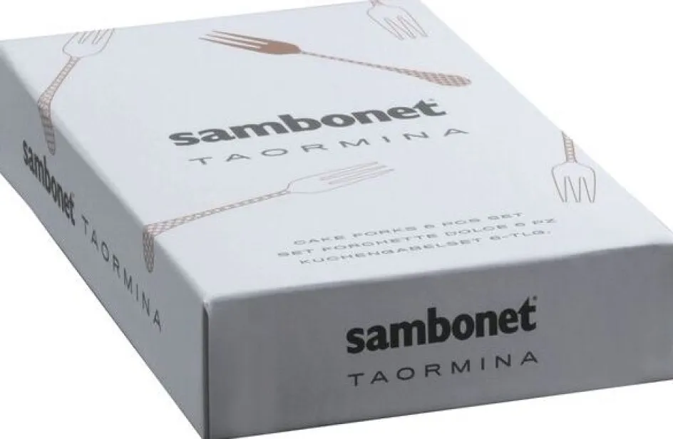 Outlet Sambonet Taormina Kagegaffel 6 stk, Sort