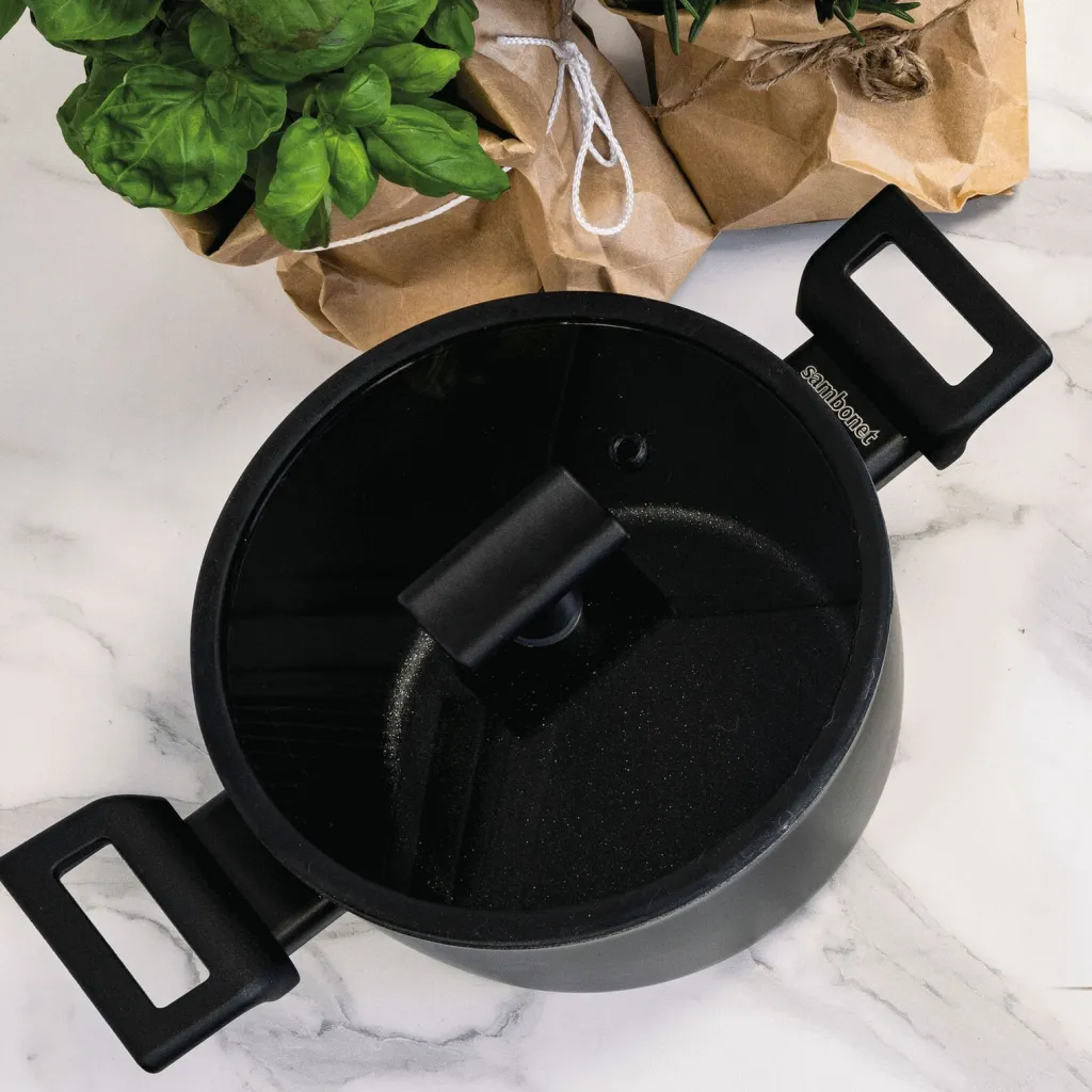 Titan Pro Double Induction Gryde m. Låg 28 cm/7,6 L, Sort Gryder Og Kasseroller