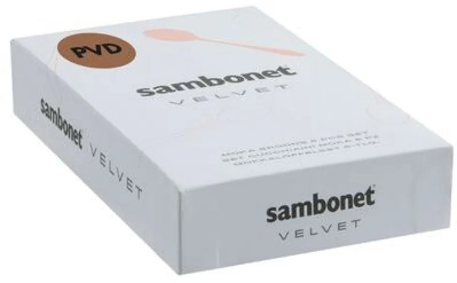 New Sambonet Velvet Espressoske 6 stk, Guld