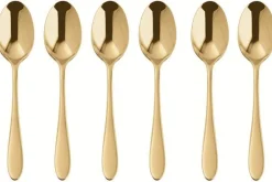 New Sambonet Velvet Espressoske 6 stk, Guld