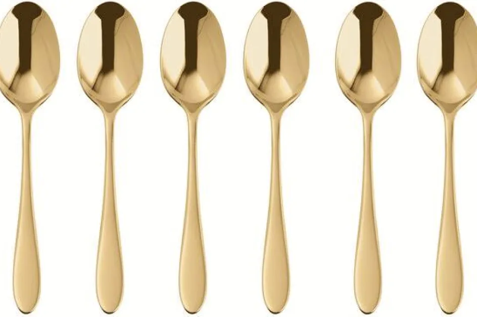 New Sambonet Velvet Espressoske 6 stk, Guld