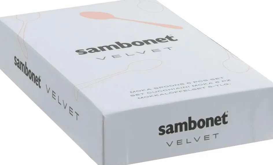 Outlet Sambonet Velvet Espressoske 6 stk, Rustfrit Stål