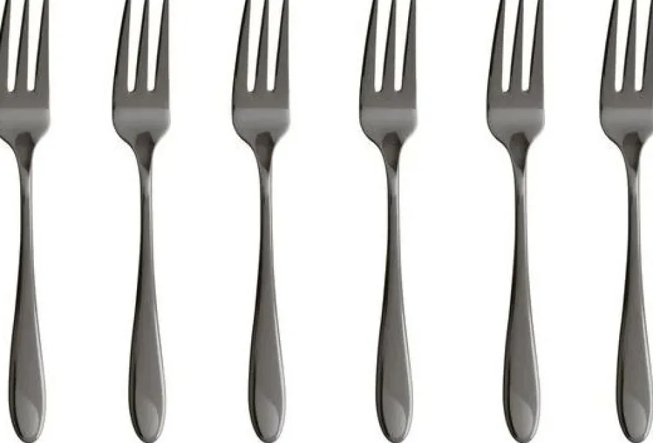 Best Sambonet Velvet Kagegaffel 6 stk, Sort