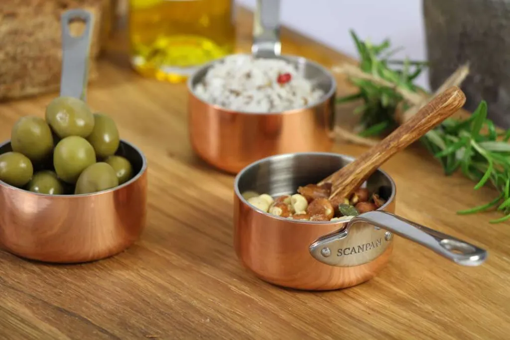 Scanpan Gryder Og Kasseroller > Maitre D' Mini Kasserollesæt m. Skiferfad 8 cl, Kobber