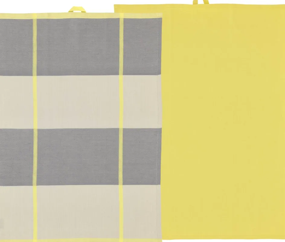 Best Södahl Blocks Viskestykke 2 stk. 50x70 cm, Gul