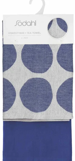 Discount Södahl Bubbles Viskestykke 2 stk. 50x70 cm, Royal Blue