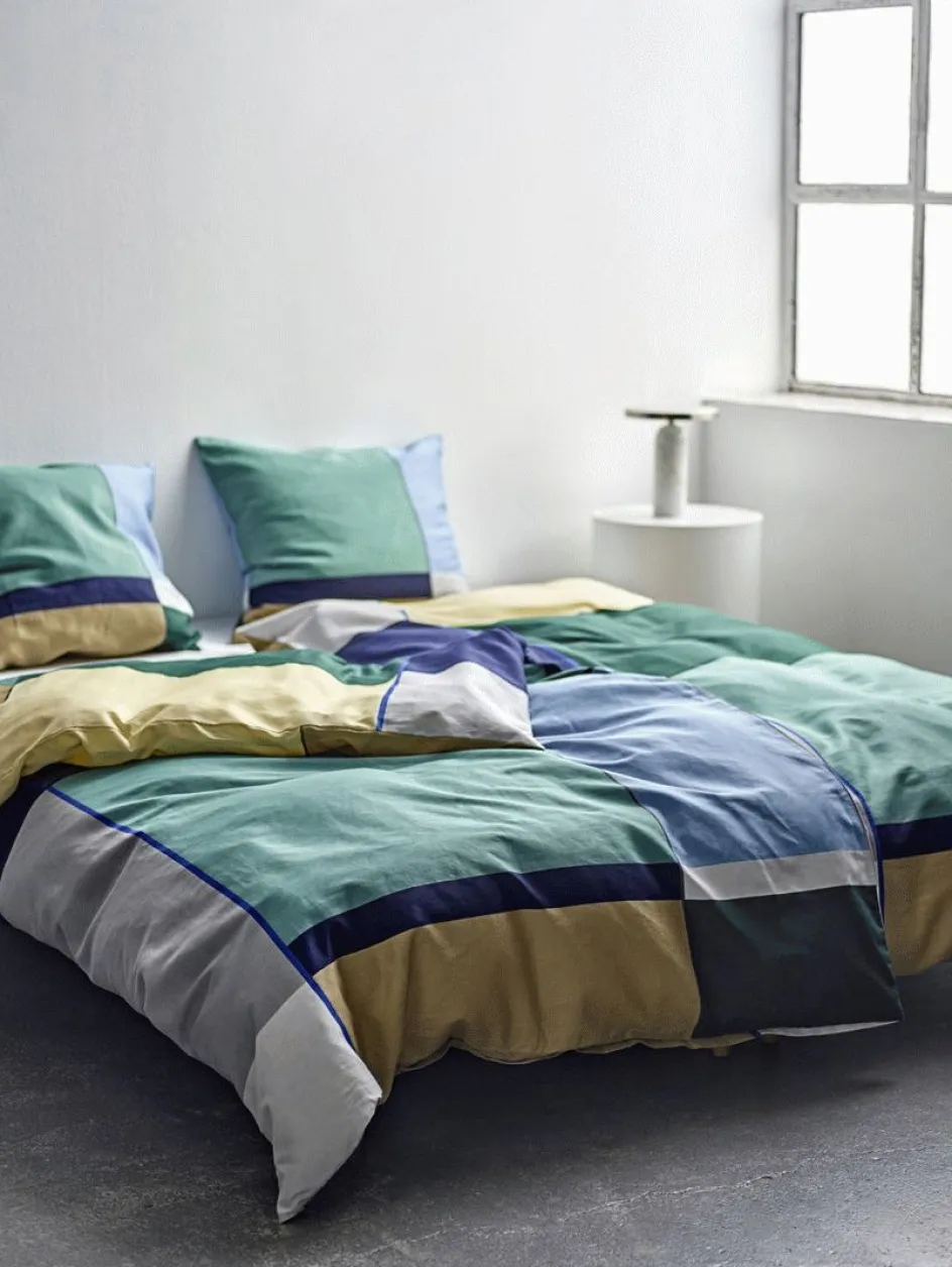 New Södahl Colour Block Sengetøj , Sea Green