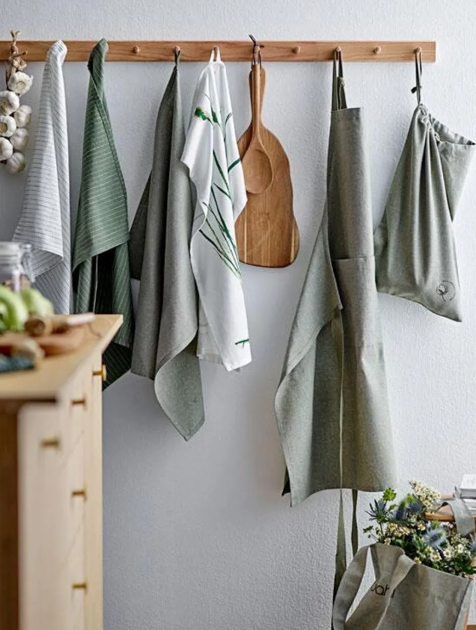 Discount Södahl Line Viskestykke 2 stk. 50x70 cm, Olive/Hvid