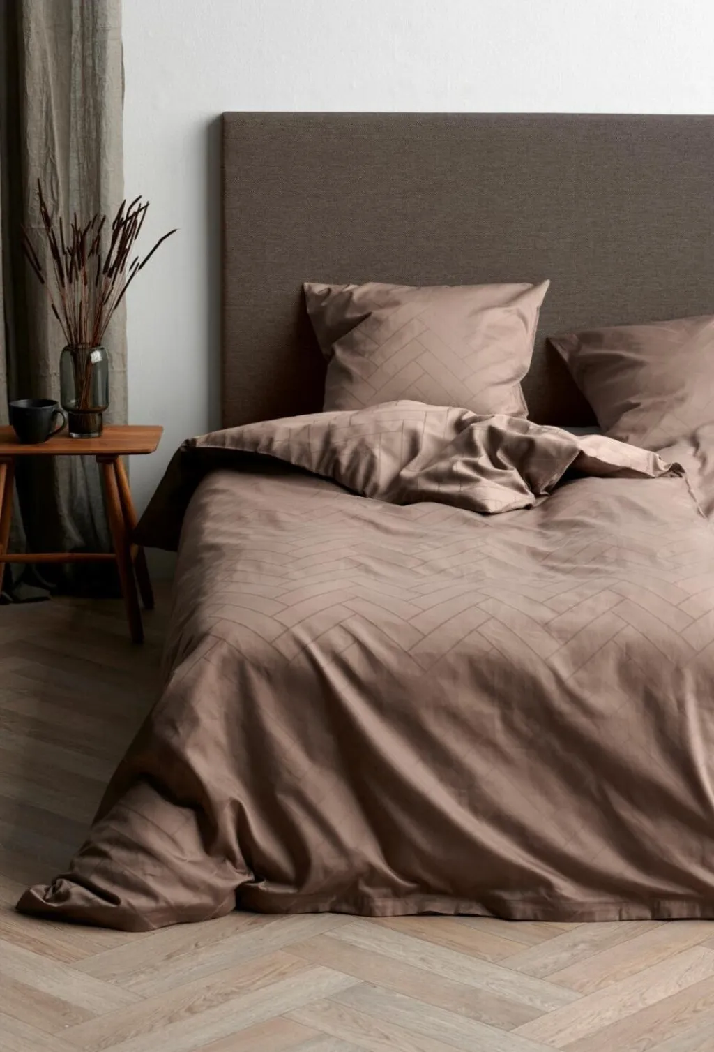 New Organic Tiles Sengetøj , Taupe Soveværelse|Soveværelsestekstiler