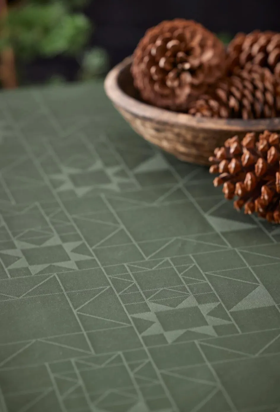 Outlet Södahl Star Damask Dug , Forest Green