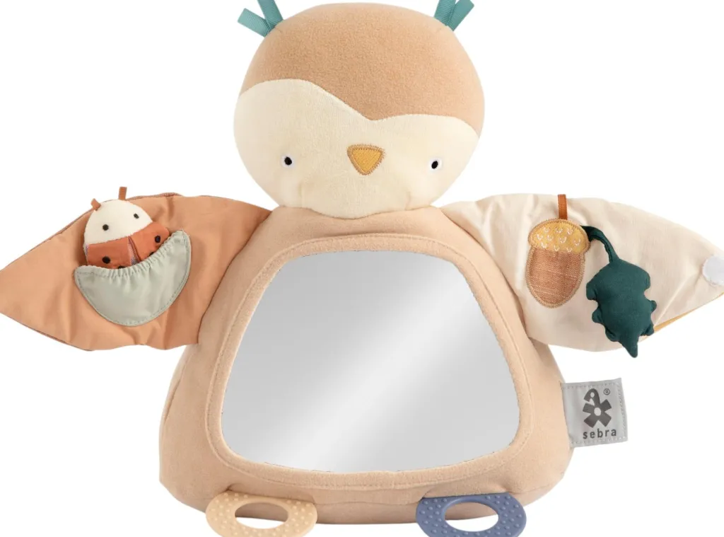 Aktivitetslegetøj Uglen Blinky 33 cm, Maple Beige Børn Tøjdyr Og Nusseklude