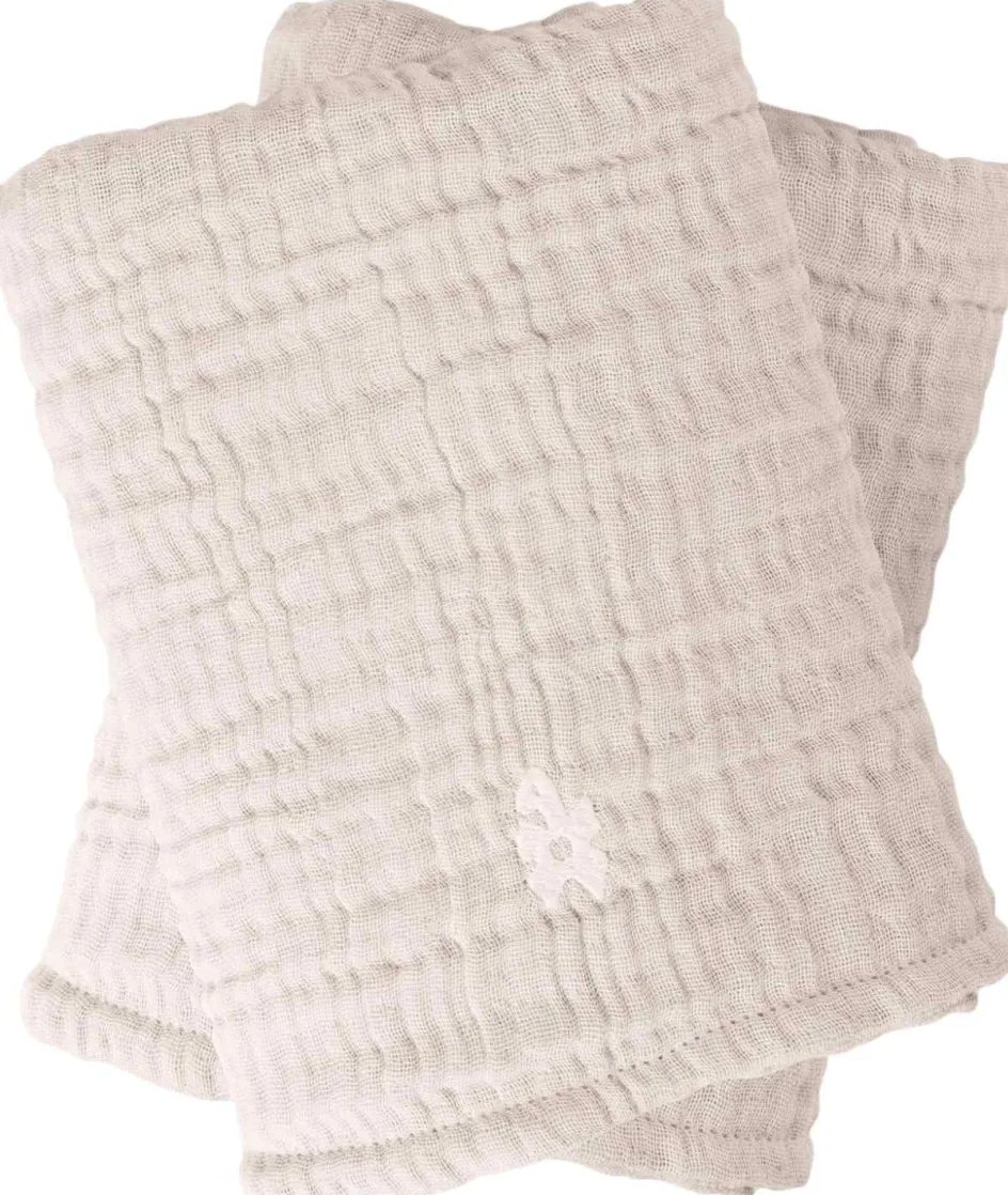 Sale Sebra Pusleunderlag 6-lag Muslin 2 stk. 58x40 cm, Rose
