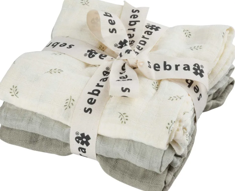 Outlet Sebra Stofble 3 stk. 75x75 cm, Mist Green