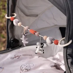 Outlet Teeny Toes Hæklet Barnevognskæde 48 cm, Lilla Børn Musikuroer Og Aktivitetsophæng