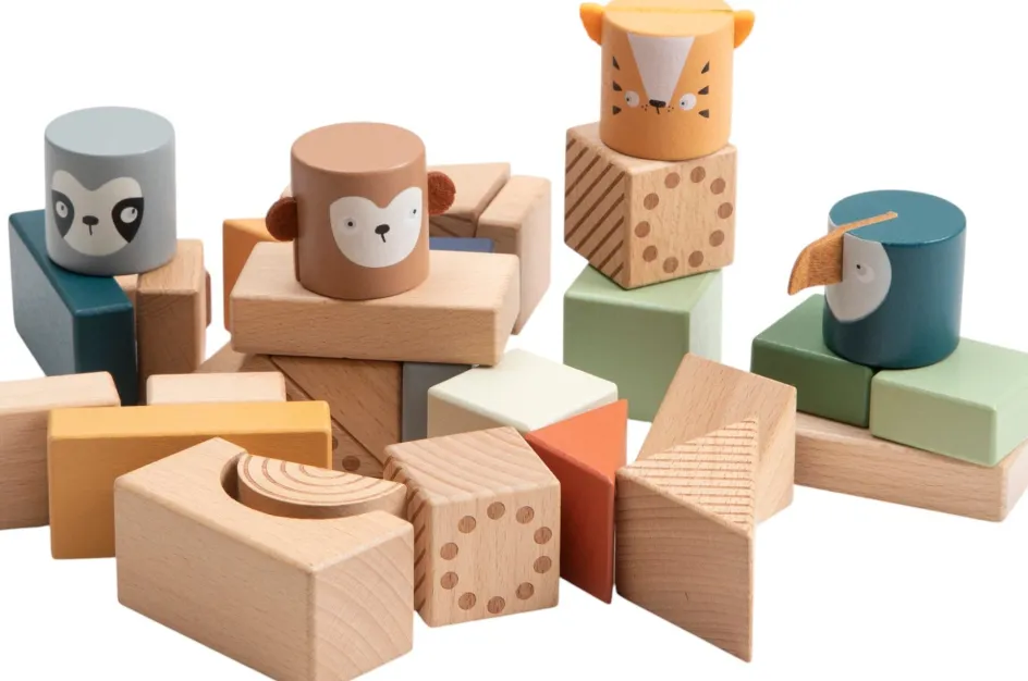 Clearance Sebra Totem Wildlife Byggeklodser, Multi