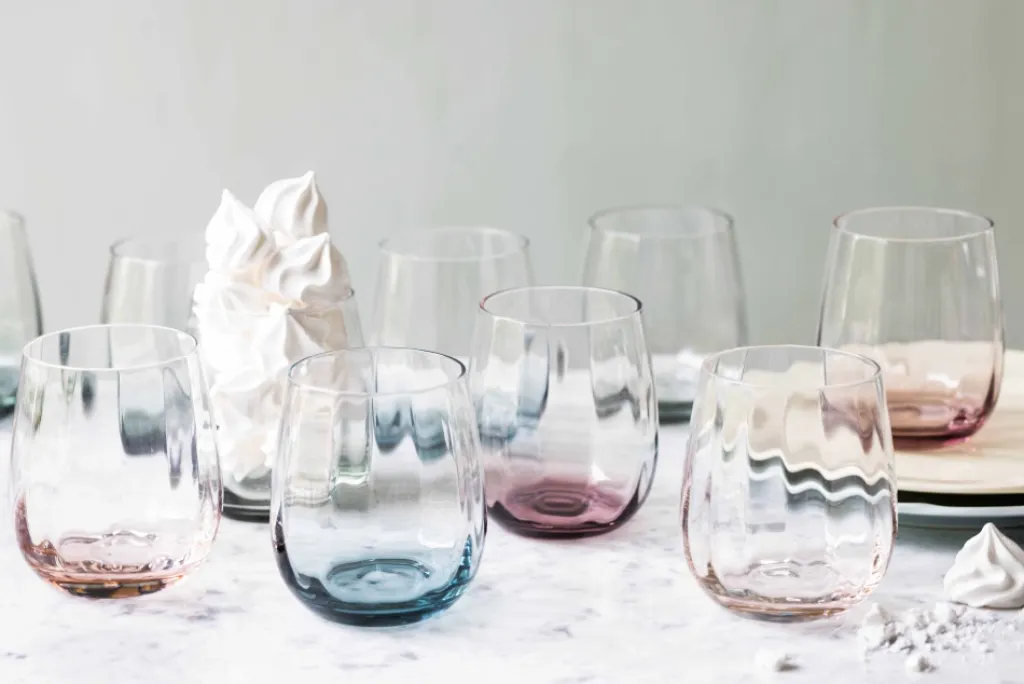SØHOLM Vandglas > Sonja Drikkeglas 2 stk. 30 cl, Petrol Blue