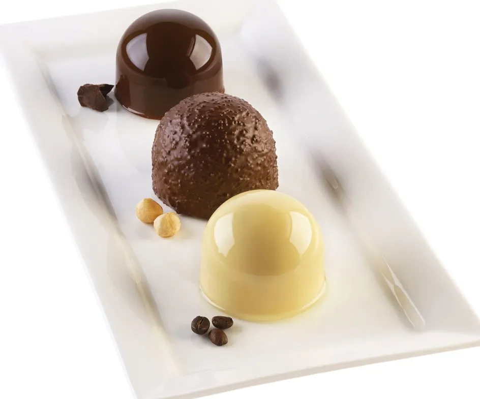 Discount Silikomart 3D Flødebolleform 8 stk. Ø6,2 cm, Grå