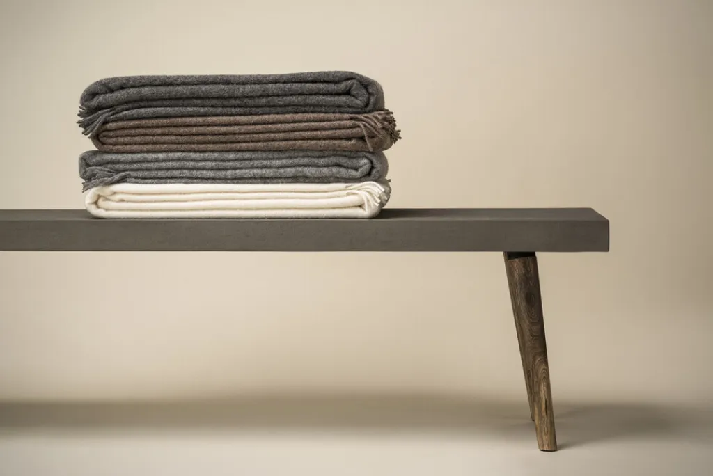 Samsø Plaid 140x240 cm, Nordic Grey Uderum|Plaider Og Tæpper