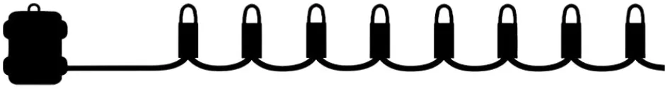 Outlet Sirius Easy-Line Batterilyskæde , Varm Hvid