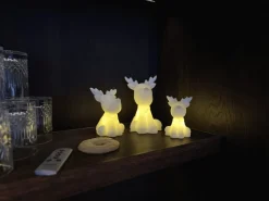 Online Naja Lysdekoration Rensdyr LED H, Hvid Stearinlys|Led Stearinlys