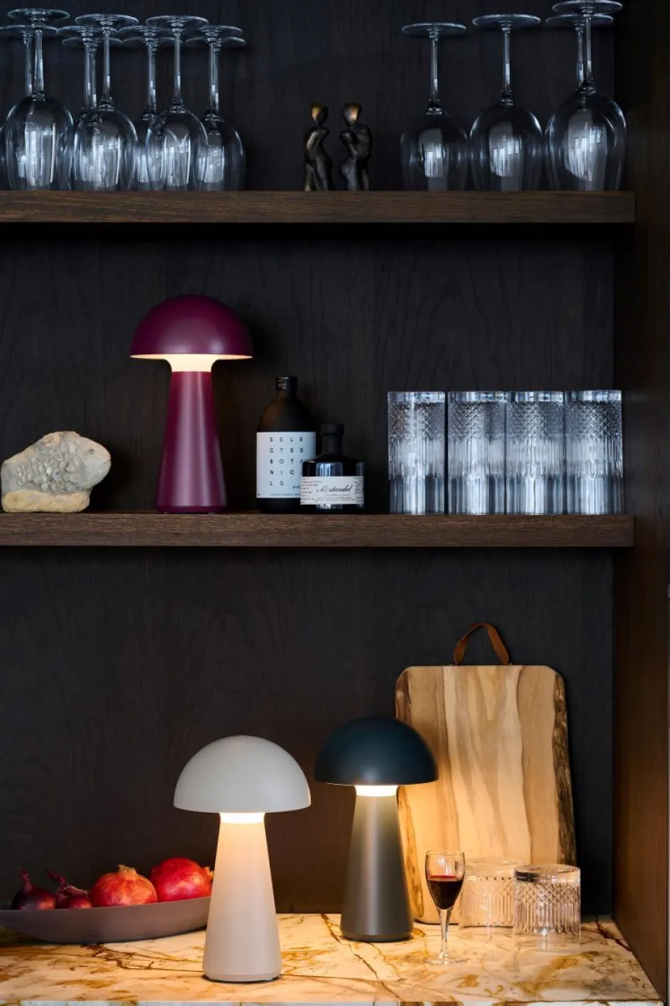 Outlet Sirius Sam Trådløs Bordlampe H28 cm, Bordeaux