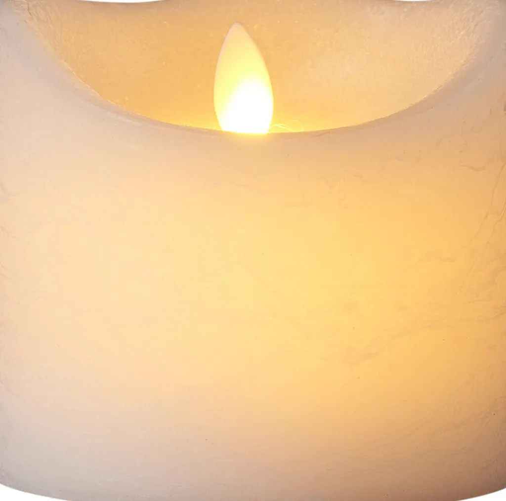 Online Sara Exclusive Bloklys LED H, Hvid Stearinlys|Led Stearinlys