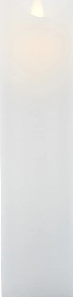 Hot Sara Exclusive Bloklys LED Ø7,5 cm/H25 cm, Hvid Stearinlys|Led Stearinlys