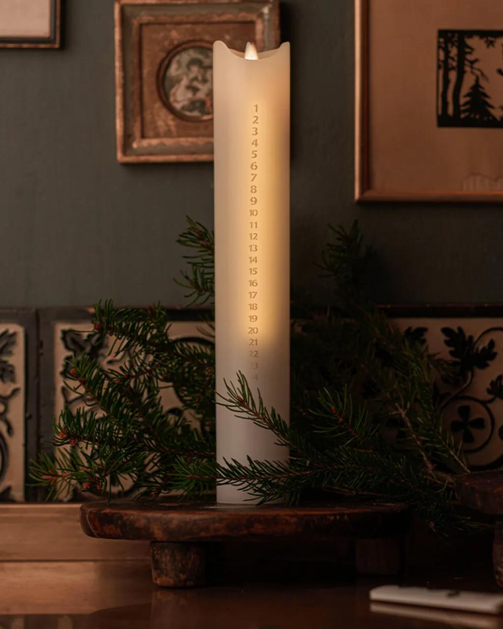 New Sara Kalenderlys LED ?5 cm, Stearinlys|Led Stearinlys