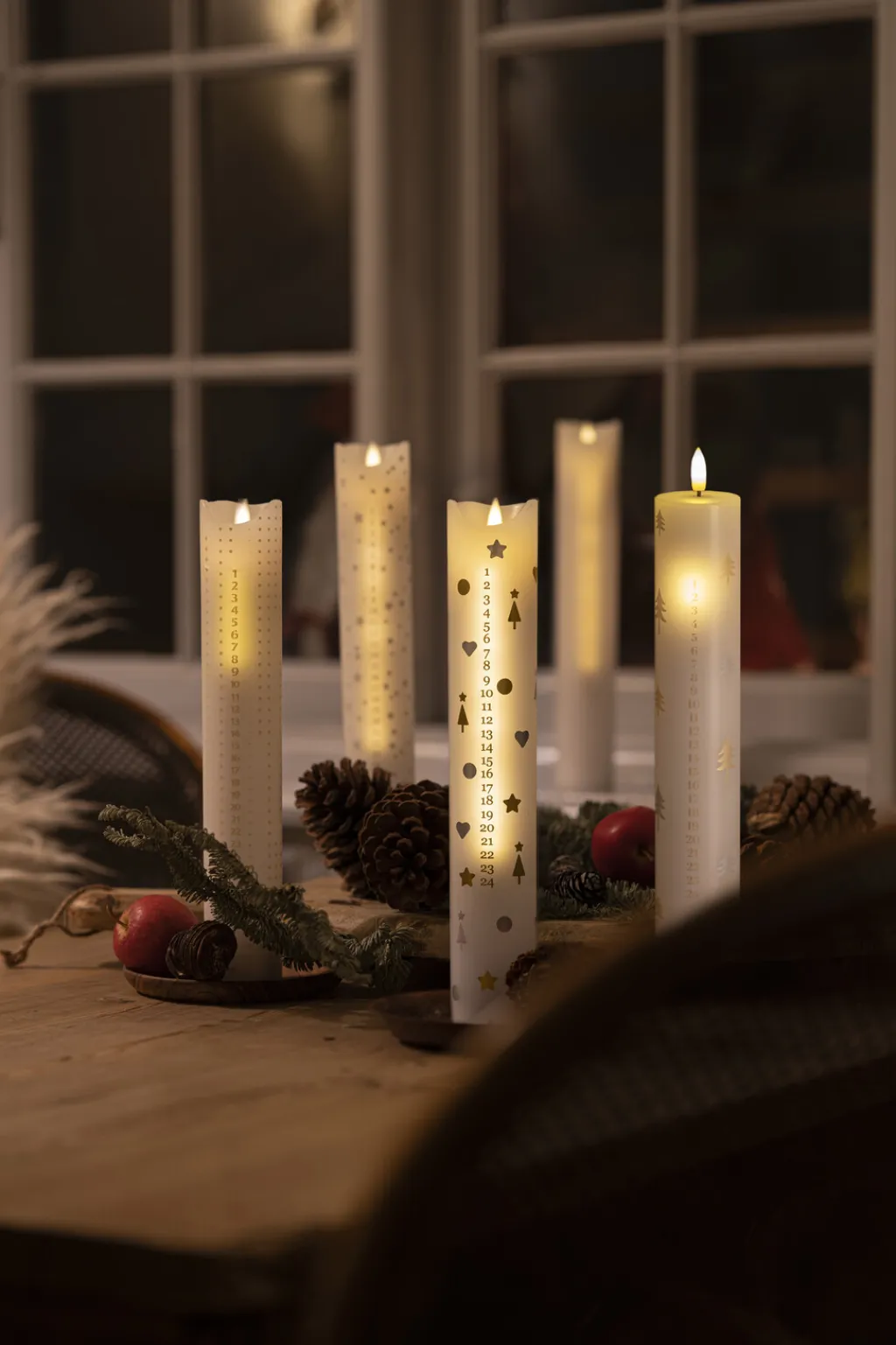 Sirius Stearinlys|Led Stearinlys > Sara Kalenderlys LED ?5 cm,
