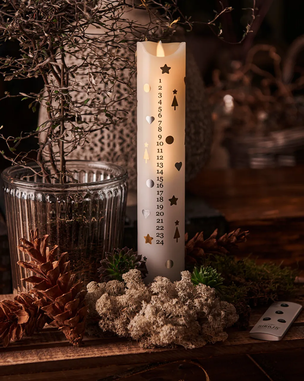 Hot Sara Kalenderlys LED ?5 cm, Stearinlys|Led Stearinlys
