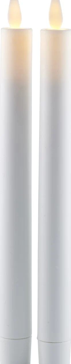 Sirius Stearinlys|Led Stearinlys > Sara Kronelys LED Genopladelig 2 stk. 25 cm, Hvid