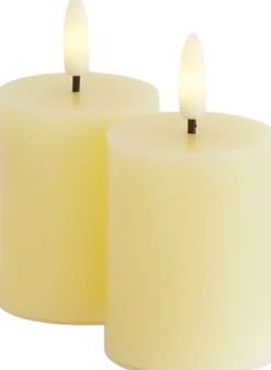 Clearance Sirius Sille Bloklys LED 2 stk. Ø5/H6,5 cm, Pale Yellow