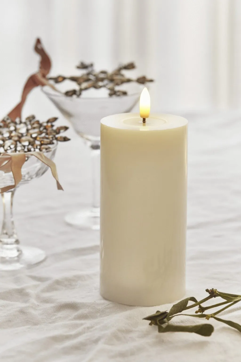 Sirius Stearinlys|Led Stearinlys > Sille Bloklys LED ?7,5/H,