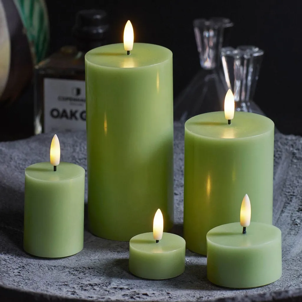 Discount Sille Bloklys LED Ø7,5/H, Stearinlys|Led Stearinlys