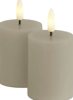 Sirius Stearinlys|Led Stearinlys > Sille Bloklys LED 2 stk. Ø5/H6,5 cm,